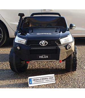 Toyota HiLux 12v niños, asiento cuero, RC, 2 MOTORES 12V, RUEDAS PLASTICO-  INDA167-HL850zw